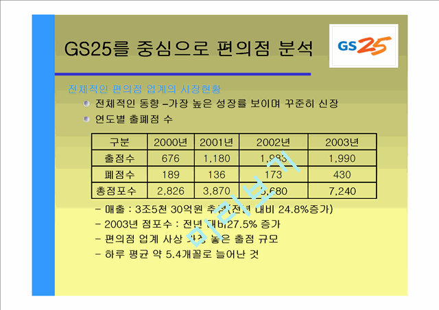 GS(LG)25  편의점 분석   (5 )